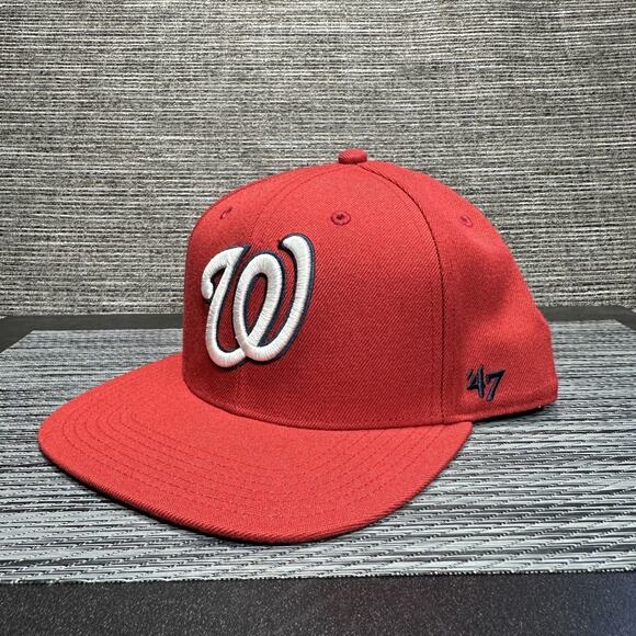 Washington Nationals Hat Snapback Red Embroidered National League MLB Adult - Picture 1 of 10